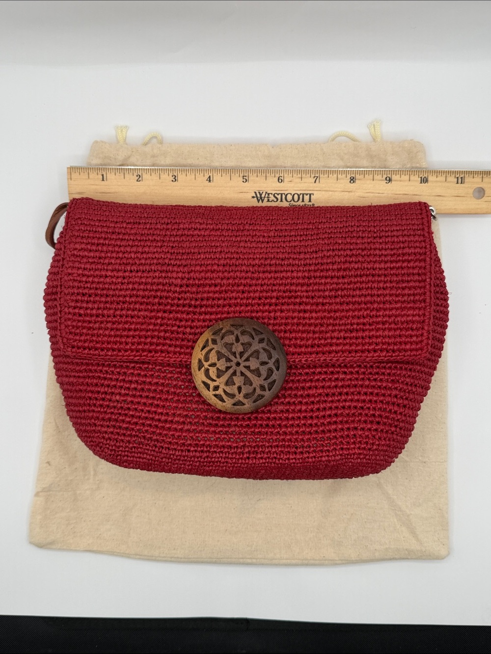 Retired Brighton Madra Raffia Flap Handbag - Picture 8 of 10